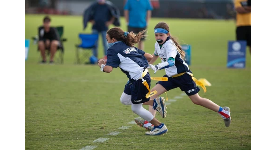 GIRLS NFL FLAG FOOTBALL ONLY $65 - AGES 7-14 